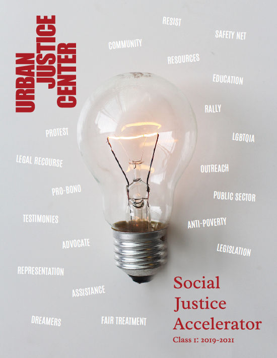 Cover of our report on the first class of our Social Justice Accelerator.